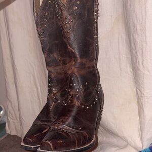 Ariat Dark Brown Studded Heeled Boots